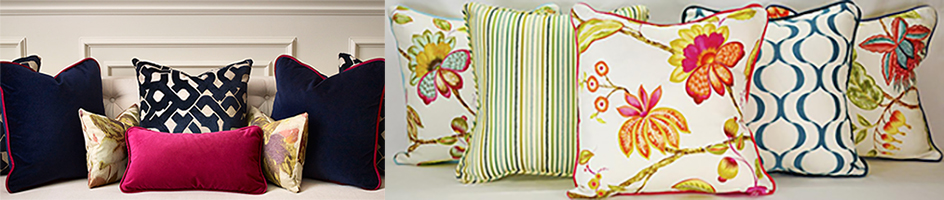 colorful sofa cushions