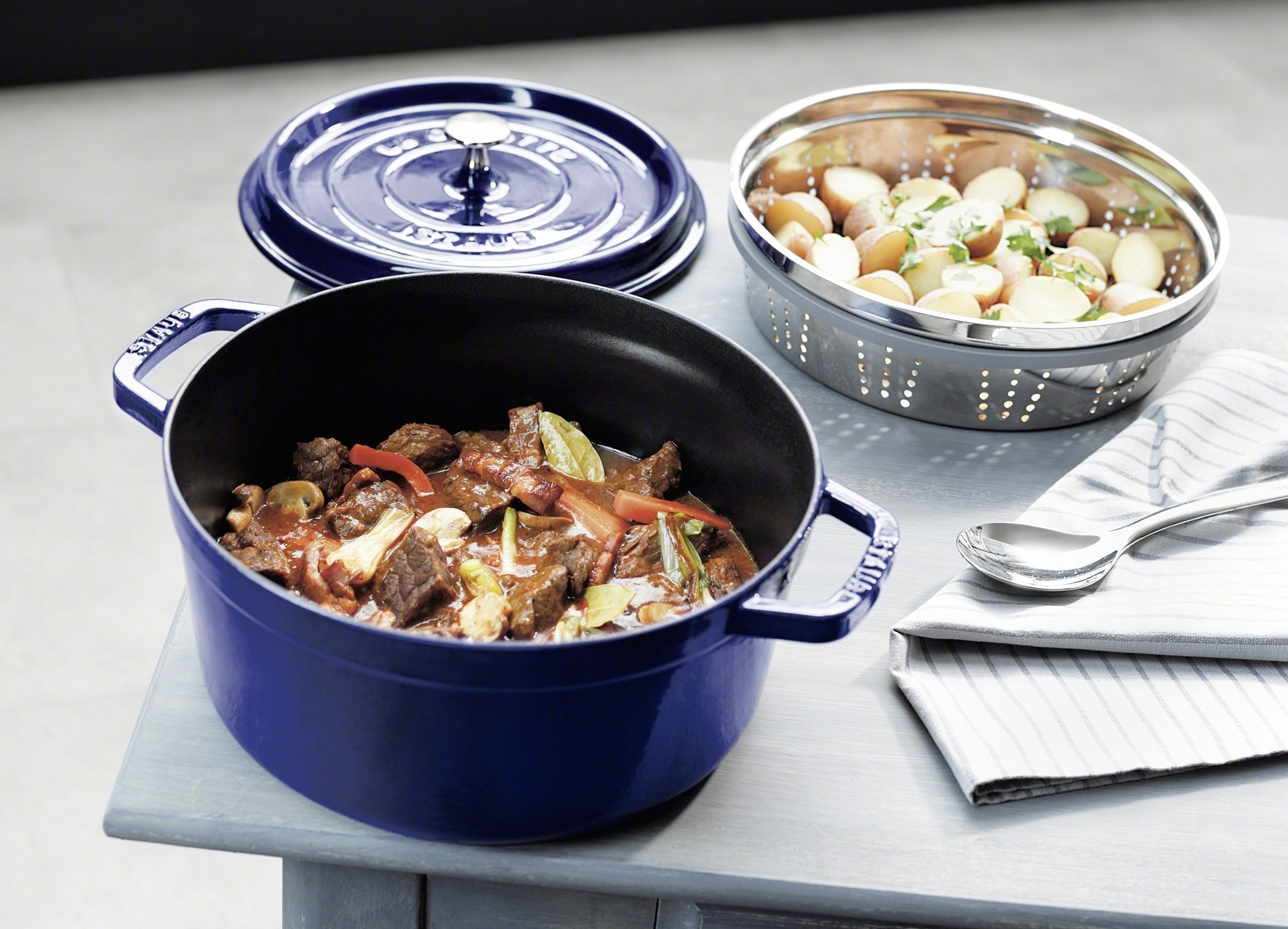 Staub and Le Creuset cookware